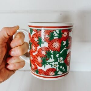 Vintage Coffee Mug | Strawberry | Cottagecore